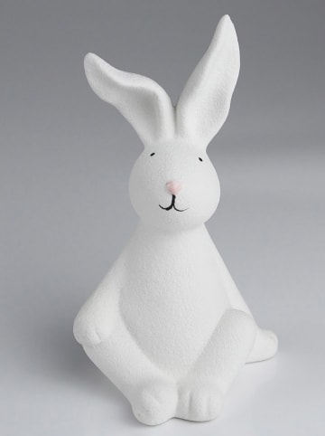 AM Design Decoratief figuur "Konijn Yoga" wit - (B)8,5 x (H)14,5 x (D)8 cm