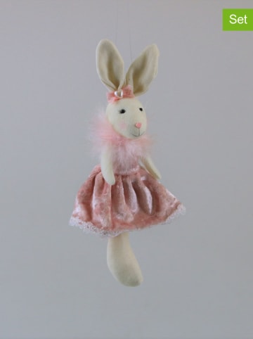 AM Design 2er-Set: Dekoanhänger "Prinzessin" in Rosa - (H)19 cm