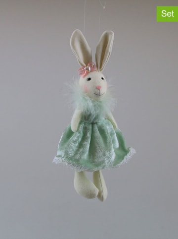 AM Design 2-delige set: decohangers "Princes" groen - (H)19 cm