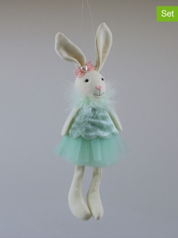 AM Design 2-delige set: decohangers "Princes" groen - (H)19 cm