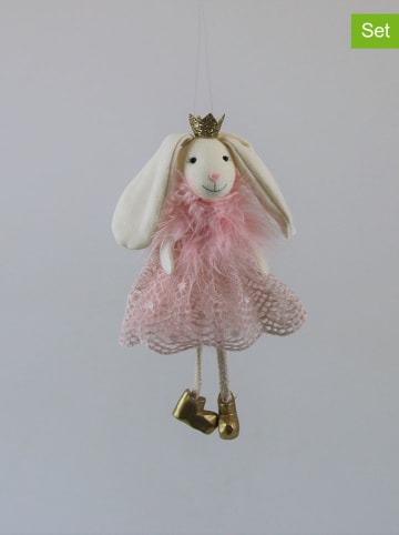 AM Design Zawieszki dekoracyjne (2 szt.) w kolorze jasnoróżowym - wys. 17 cm