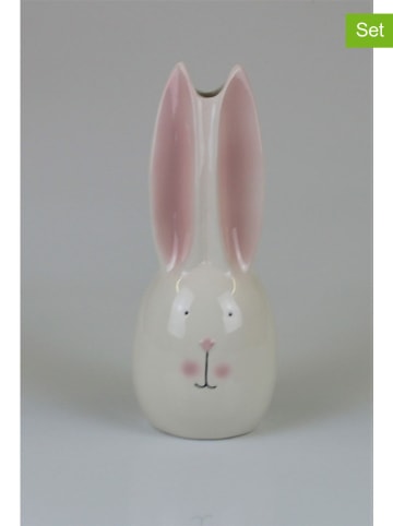AM Design Dekofigur "Hase" in Weiß/ Rosa - (H)23 cm 