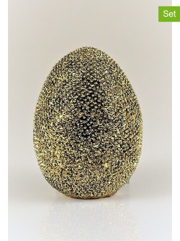 AM Design Decofiguur "Ei" goudkleurig - (H)12,5 x Ø 9 cm