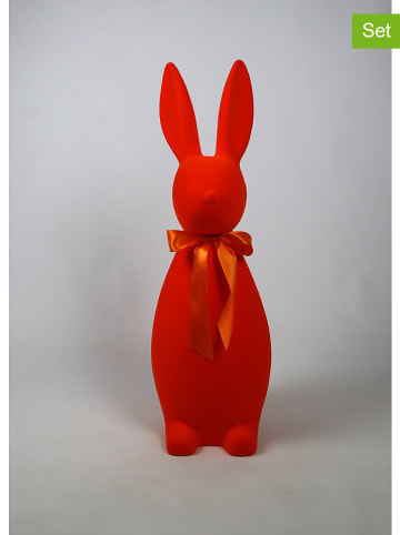 AM Design Decofiguur "Konijn" oranje - (H)68 cm