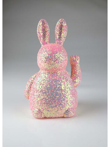 AM Design Dekofigur "Winke Hase" in Rosa - (H)20 x Ø 11 cm
