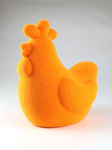 AM Design Dekofigur "Huhn" in Orange - (B)12 x (H)17 x (T)17 cm