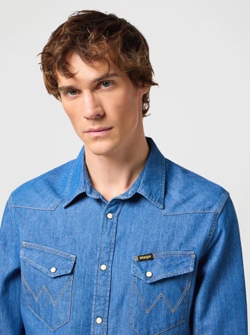Wrangler Spijkerblouse - regular fit - blauw