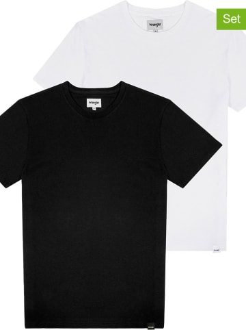 Wrangler 2er-Set: Shirts in Schwarz/ Weiß