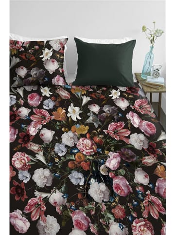 Ambiante Satijnen beddengoedset "Flowerbomb" groen/meerkleurig