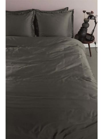 Ambiante Komplet pościeli satynowej "Uni" w kolorze szarym