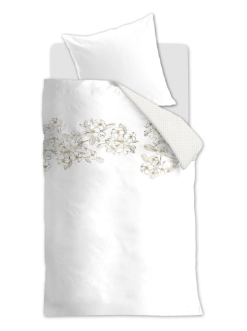 Beddinghouse Beddengoedset "Plumeria" wit/beige