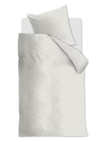 Rivièra Maison Bettwäsche-Set ''Arched'' in Hellgrau/ Weiß