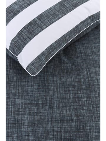 Rivièra Maison Bettwäsche-Set "Lindy Lines" in Dunkelblau/ Weiß