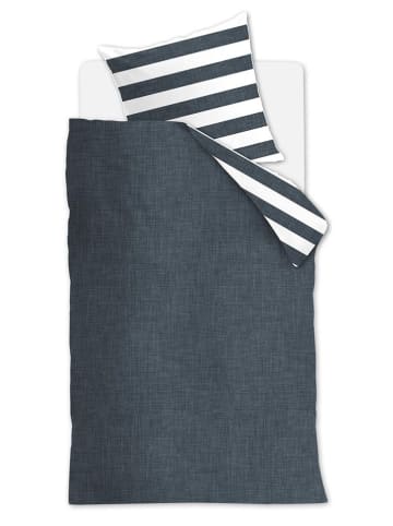 Rivièra Maison Bettwäsche-Set "Lindy Lines" in Dunkelblau