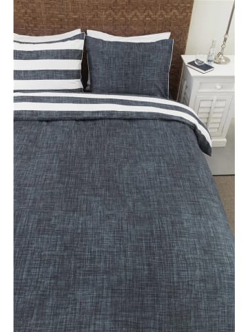 Rivièra Maison Bettwäsche-Set "Lindy Lines" in Dunkelblau