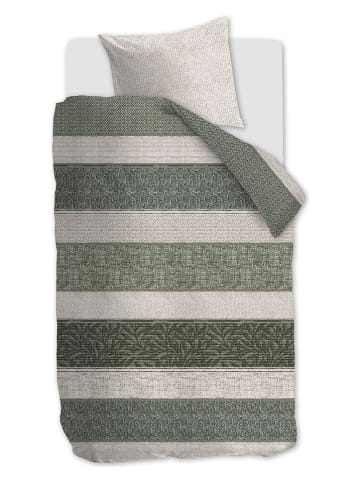 Rivièra Maison Bettwäsche-Set ''Chester'' in Grün/ Beige
