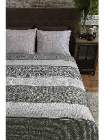 Rivièra Maison Bettwäsche-Set ''Chester'' in Grün/ Beige