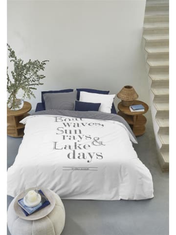 Rivièra Maison Beddengoedset "Lake Days" wit/donkerblauw