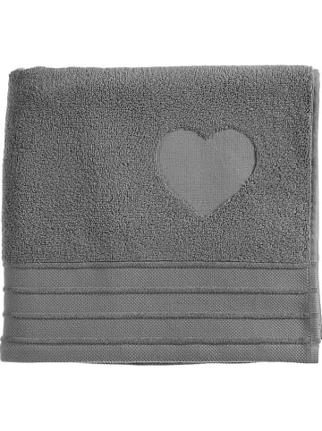 Rivièra Maison Badhanddoek "Heart" antraciet