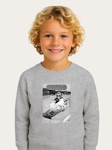 WOOOP Sweatshirt "Skateboard! Magazine Powerplaces" in Grau