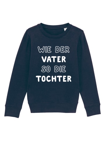 WOOOP Sweatshirt "Wie der Vater, so die Tochter" in Dunkelblau