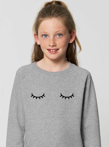 WOOOP Sweatshirt "Eyes Closed" in Grau