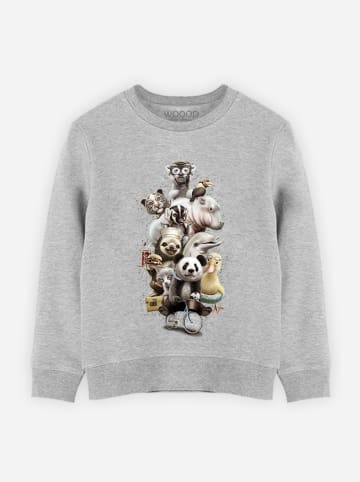 WOOOP Sweatshirt "Zoo Escape" in Grau