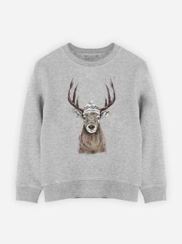 WOOOP Sweatshirt "Let's go outside" in Grau