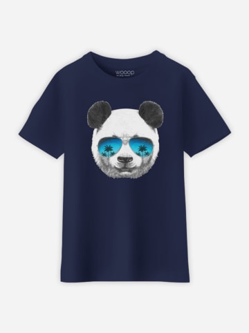 WOOOP Shirt "Panda Sunglasses" in Dunkelblau
