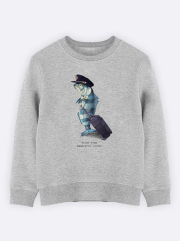 WOOOP Sweatshirt "Bag Pilot" in Grau