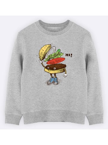 WOOOP Sweatshirt "Bubble Gum Leo" in Grau