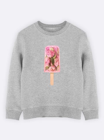 WOOOP Sweatshirt "Floral Popsicle" in Grau