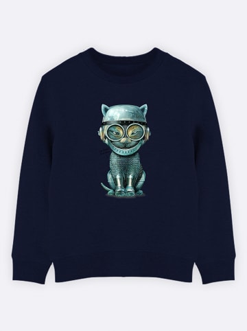 WOOOP Sweatshirt "I'm steel curious" in Dunkelblau