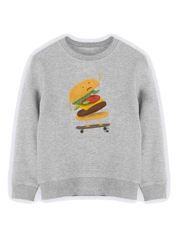 WOOOP Sweatshirt "Burger wipeout" in Grau