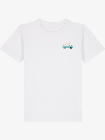 WOOOP Shirt "Blue van" in Weiß