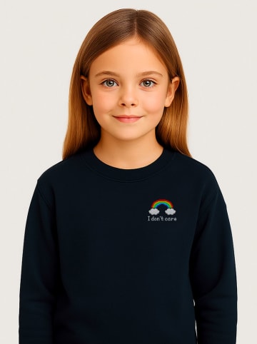 WOOOP Sweatshirt "Don't care" in Schwarz