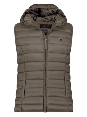 ANAPURNA Doorgestikte bodywarmer "Vakitalana'' bruin