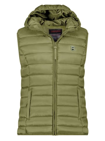 ANAPURNA Doorgestikte bodywarmer "Vakitalana'' kaki