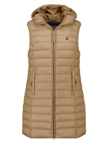 ANAPURNA Doorgestikte bodywarmer "Vakitalana Long'' beige