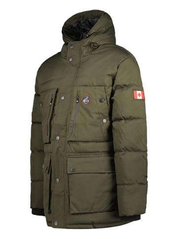 ANAPURNA Doorgestikte jas kaki