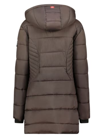 ANAPURNA Doorgestikte mantel "Beeana" bruin