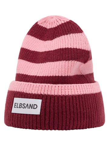 ELBSAND Beanie "Norid" in Rot/ Pink