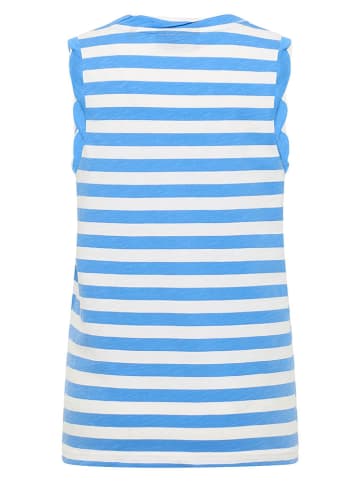 ELBSAND Top "Meevis" blauw/wit