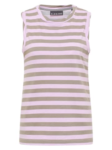 ELBSAND Top "Meevis" w kolorze jasnoróżowo-szarobrązowym