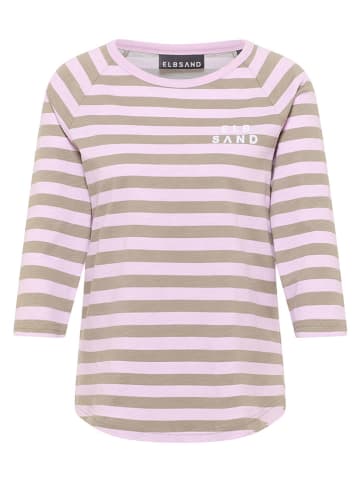 ELBSAND Longsleeve "Celin" taupe/lichtroze
