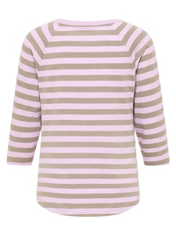 ELBSAND Longsleeve "Celin" in Taupe/ Rosa