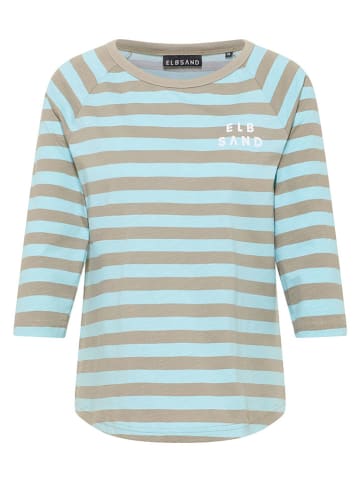 ELBSAND Longsleeve "Celin" in Hellblau/ Taupe