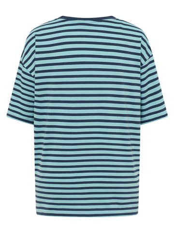 ELBSAND Shirt "Kia" donkerblauw/lichtblauw