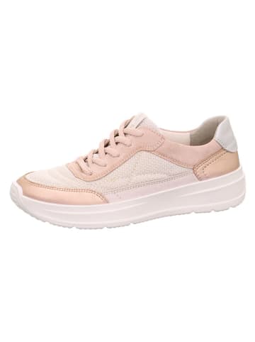 Legero Leder-Sneakers "Sprinter" in Creme/ Rosa/ Gold