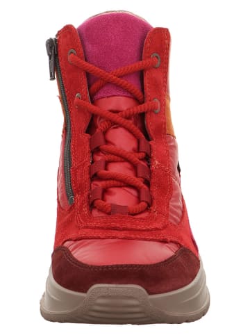 Legero Skórzane botki "Sprinter" w kolorze czerwonym